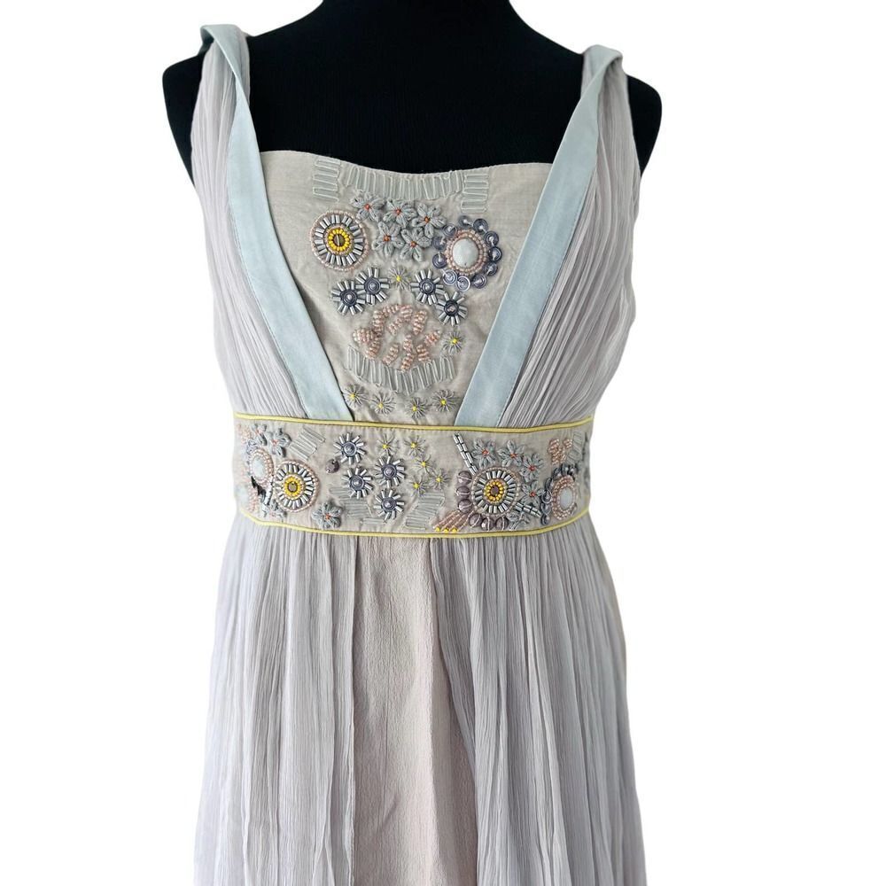 Embroidered Gray Dress